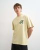 Topman Topman relaxed fit T-shirt with Amor embroidery in washed yellow-Neutral - 1