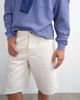Topman Topman rigid baggy denim shorts in bone-White - 3