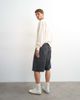 Topman Topman rigid baggy denim shorts in washed black - 4