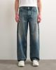 Topman Topman rigid baggy jeans in mid wash tint-Blue - 1