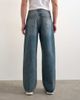 Topman Topman rigid baggy jeans in mid wash tint-Blue - 4
