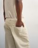 Topman Topman rigid baggy jeans in oat-Neutral - 3