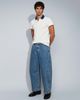 Topman Topman rigid barrel fit jeans in medium wash-Blue - 1