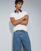 Topman Topman rigid barrel fit jeans in medium wash-Blue - 4