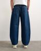 Topman Topman rigid barrel jeans in dark wash-Blue - 4