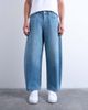 Topman Topman rigid barrel jeans in mid wash-Blue - 1