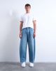Topman Topman rigid barrel jeans in mid wash-Blue - 2
