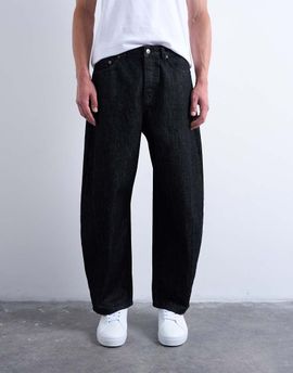 Topman Topman rigid barrel jeans in raw black
