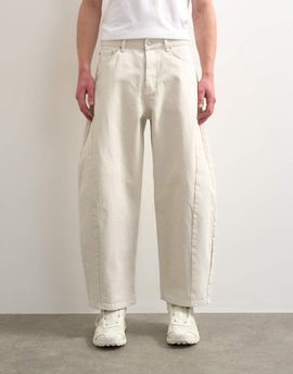 Topman Topman rigid barrel jeans in white