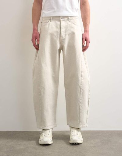 Topman Topman rigid barrel jeans in white