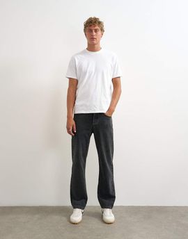 Topman Topman rigid straight fit jeans in clean washed black