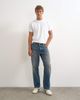 Topman Topman rigid straight fit jeans with tint in mid wash-Blue - 1