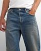 Topman Topman rigid straight fit jeans with tint in mid wash-Blue - 3