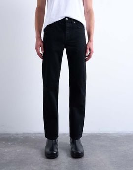 Topman Topman rigid straight leg jeans in black