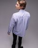 Topman Topman short sleeve relaxed oxford shirt in blue - 2