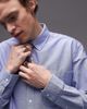 Topman Topman short sleeve relaxed oxford shirt in blue - 3