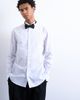 Topman Topman slim fit long sleeve tuxedo shirt with bib in white - 4