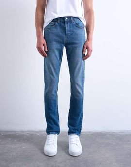 Topman Topman stretch skinny jeans in mid wash-Blue