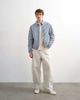 Topman Topman textured harrington jacket in blue stripes - 2