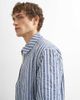 Topman Topman textured harrington jacket in blue stripes - 4