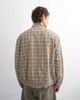 Topman Topman textured plaid harrington jacket in brown - 3