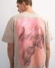 Topman Topman x Paul Majek relaxed fit abstract painting back graphic T-shirt with embroidery in stone-Neutral - 4