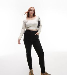 Topshop Hourglass Topshop Curve Jamie jeans in black