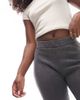 Topshop Hourglass Topshop Hourglass acid wash rib straight leg pants in charcoal-Gray - 2
