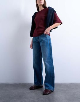 Topshop Hourglass Topshop Hourglass Cinch relaxed jeans in vintage blue