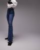 Topshop Hourglass Topshop Hourglass Jamie Flare high rise jeans in mid blue - 4