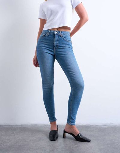 Topshop Hourglass Topshop Hourglass Jamie high rise skinny jeans in mid blue