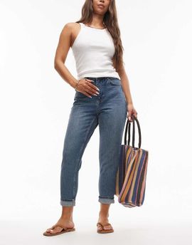Topshop Hourglass Topshop Hourglass Original high rise Mom jeans in mid blue