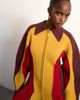 Topshop Tolu Coker x Topshop knit ovoid sleeve structured dress in multi - 3