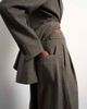 Topshop Tolu Coker x Topshop tailored longline shorts in taupe-Brown - 2