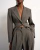 Topshop Tolu Coker x Topshop tailored pants in taupe-Brown - 3
