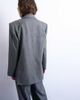 Topshop Topshop 80s double breasted oversized blazer in gray - 3