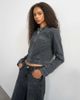 Topshop Topshop 90s fitted jacked in washed black - 1