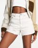 Topshop Topshop a-line Mom shorts with rips in white - 1