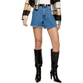 Topshop Topshop A-Line Ripped Denim Shorts