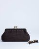 Topshop Topshop Abbie medium woven clutch bag in chocolate-Brown - 2