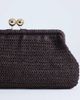 Topshop Topshop Abbie medium woven clutch bag in chocolate-Brown - 4