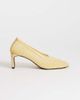 Topshop Topshop Abbigail mesh mid heeled pumps in buttermilk-Yellow - 1
