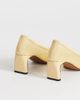 Topshop Topshop Abbigail mesh mid heeled pumps in buttermilk-Yellow - 3