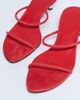 Topshop Topshop Ada suede kitten heel mules in red - 3