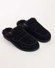 Topshop Topshop Addie real suede mule loafer with shearling in black - 2