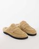 Topshop Topshop Addie real suede mule loafer with shearling in sand-NEUTRAL - 4