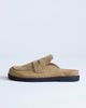 Topshop Topshop Addie real suede mule loafers in taupe-Neutral - 1