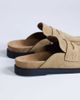 Topshop Topshop Addie real suede mule loafers in taupe-Neutral - 3