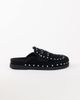 Topshop Topshop Addie real suede studded mule loafer in black - 1