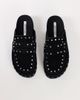 Topshop Topshop Addie real suede studded mule loafer in black - 2